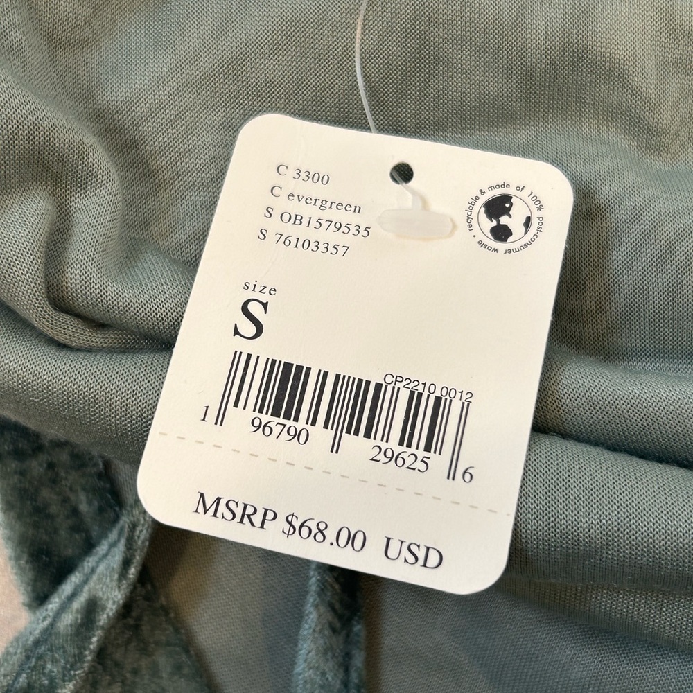 NWT Free People All Night Velvet Tunic Evergreen - Picture 6 of 10